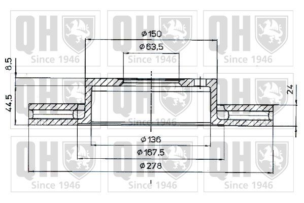 QUINTON HAZELL Тормозной диск BDC4368